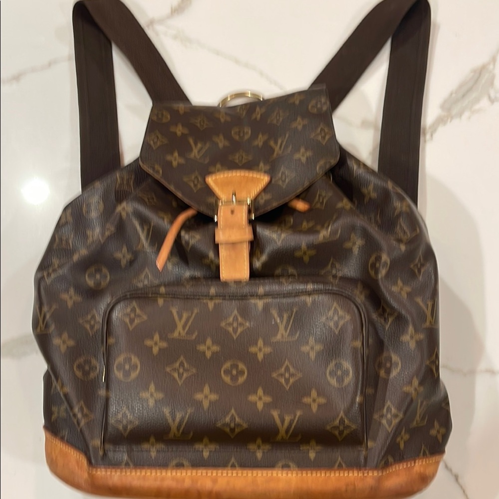 Louis Vuitton Monogram Brown and Tan Backpack
